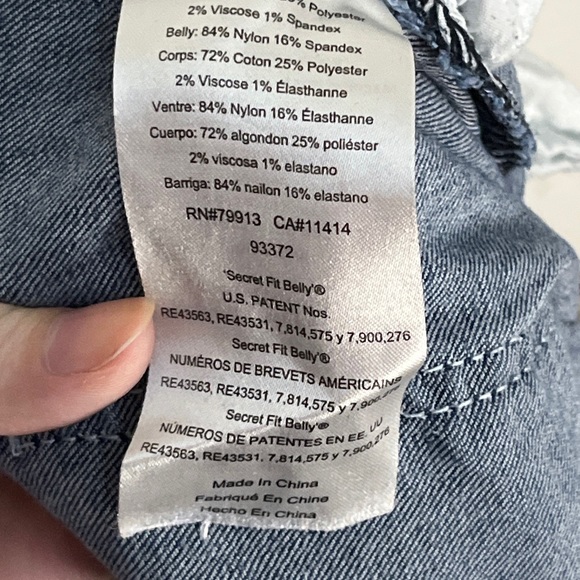 Indigo Blue Maternity Jeans Light Wash Bootcut Secret Fit Belly Tan Sz S - Picture 10 of 12